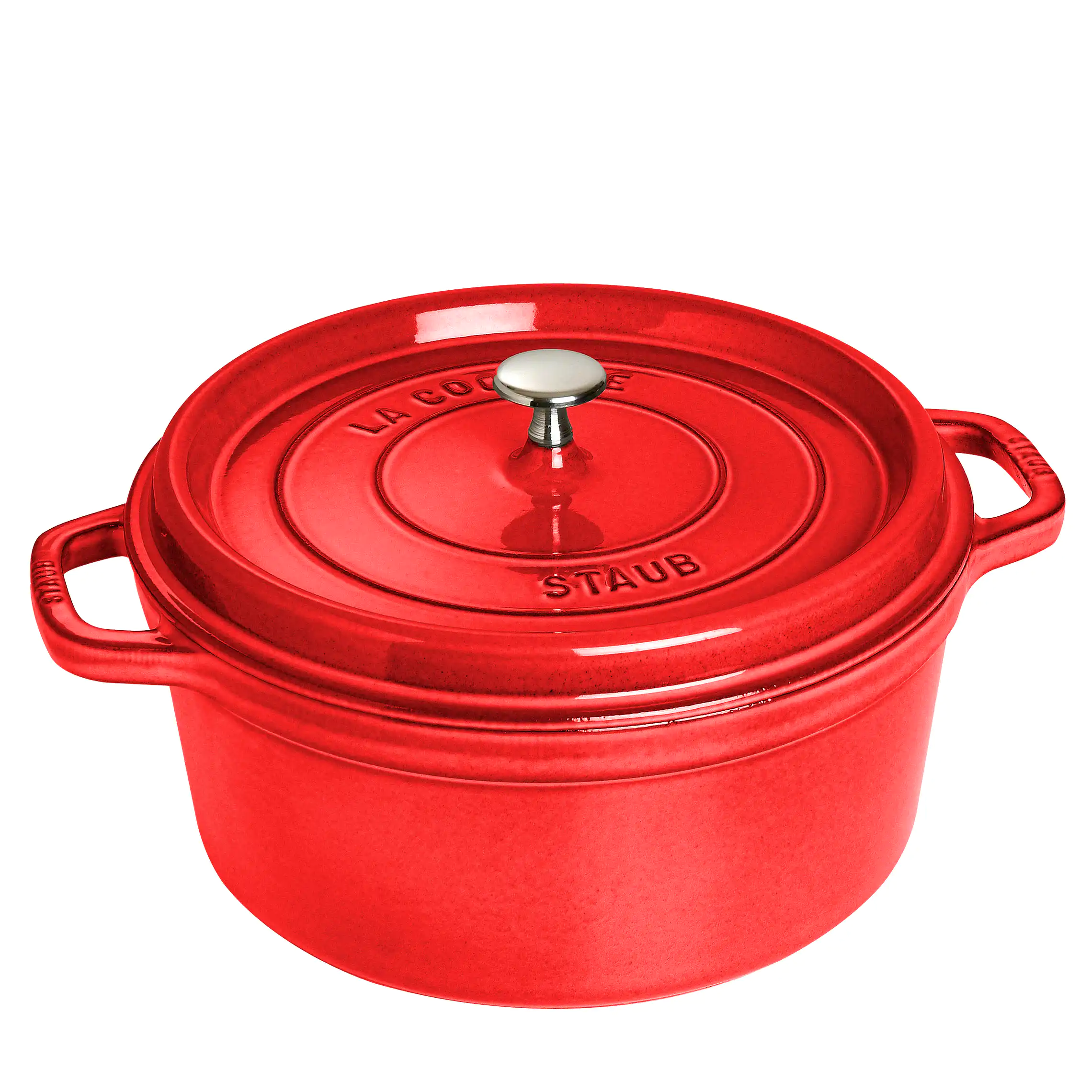 STAUB LA COCOTTE 赤 両手鍋　28cm Caçarola esmaltada em ferro fundido La Cocotte Staub 28 cm, 6,7L